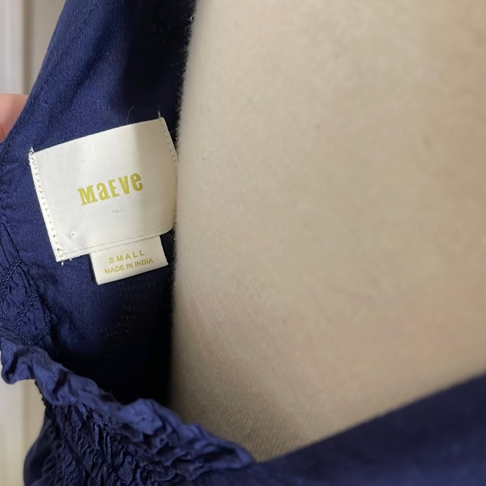 Anthropologie Maeve tank blouse, dark blue, size small - Picture 5 of 5